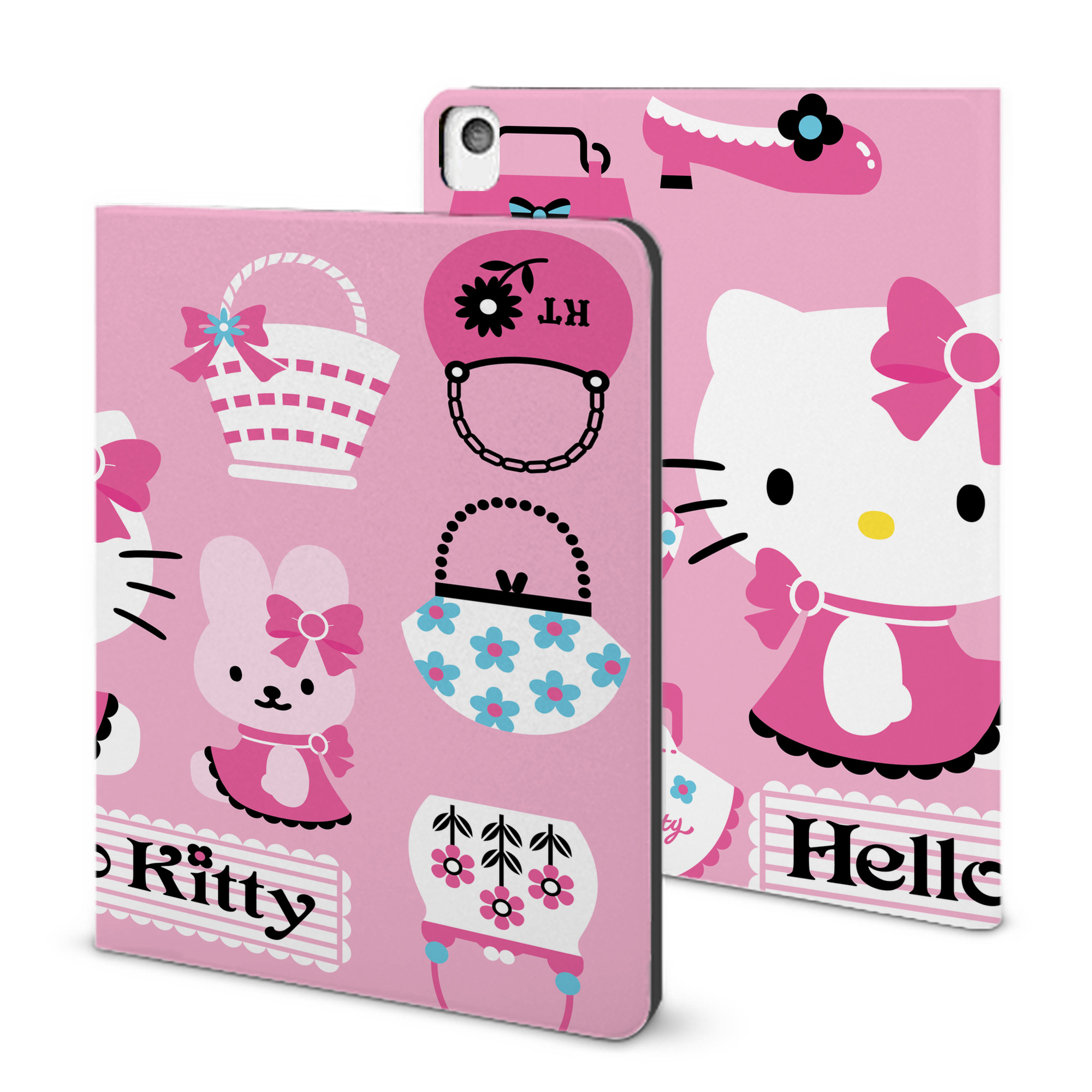 （画像用） Hello Kitty ハローキティ IPadケース ペンホルダー付き ブックスタイルデザイン
